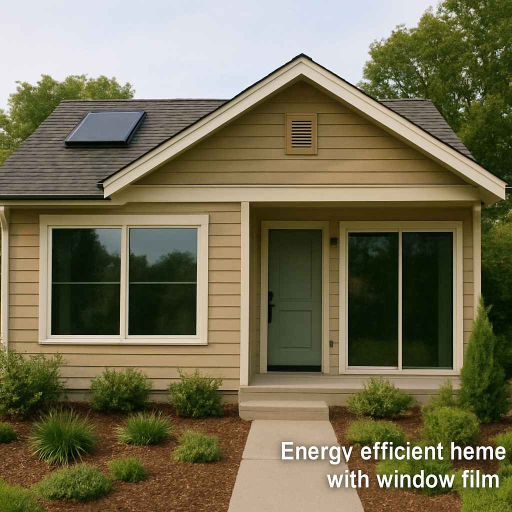 Energy-efficient home with window film