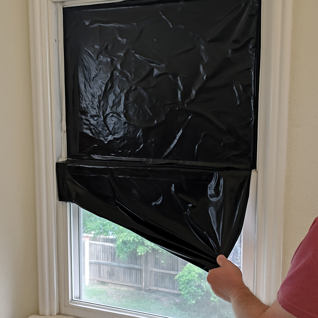 DIY black window film installation gone wrong