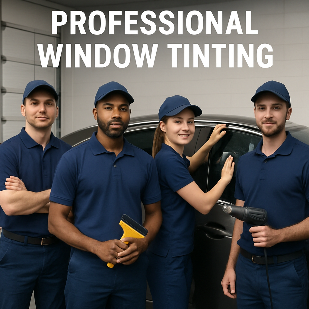 Professional window tinting team